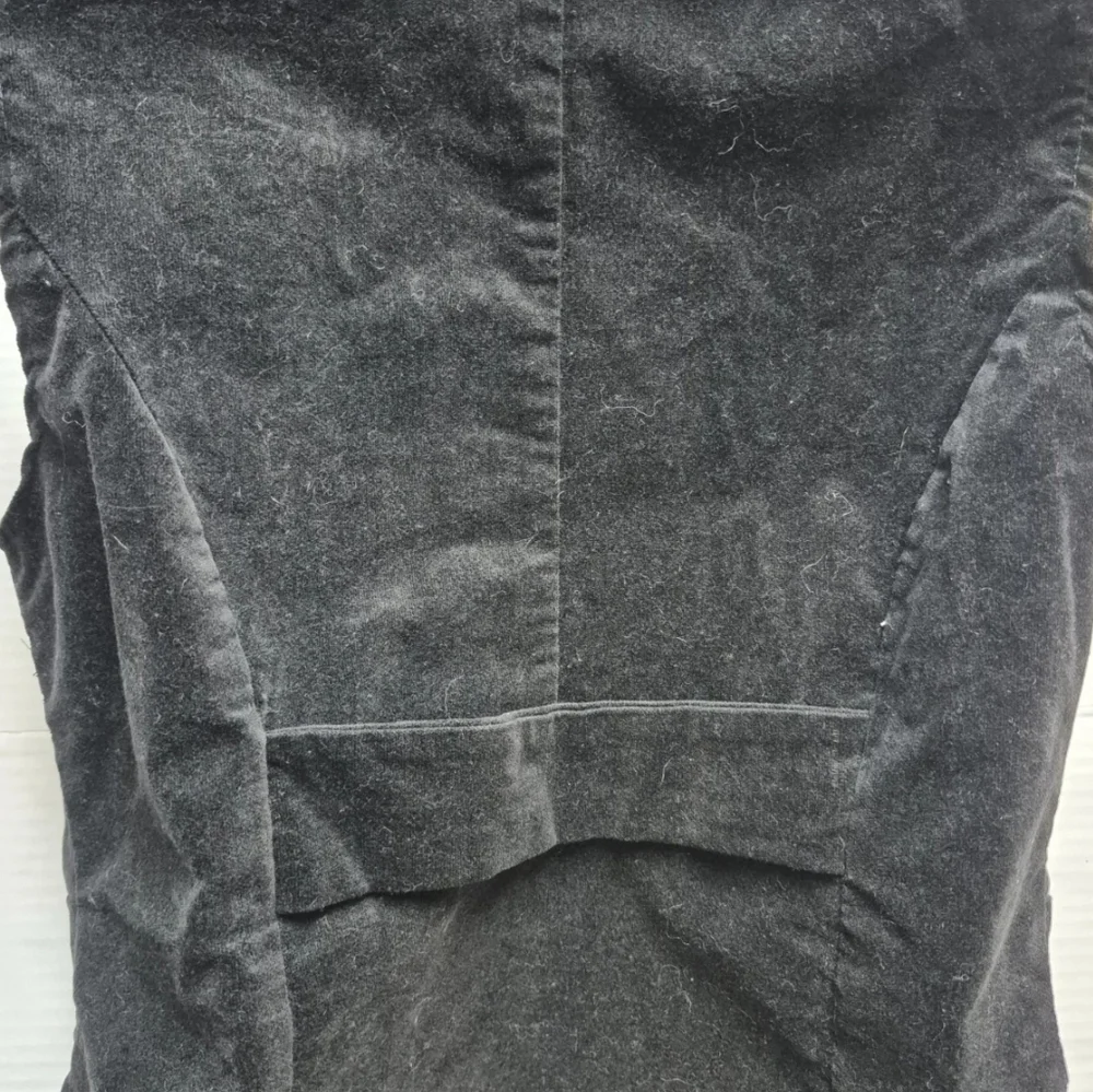 Charlotte Russe Black Velvet Silver Button Vest Boho Trendy Sz Large - Picture 4 of 6